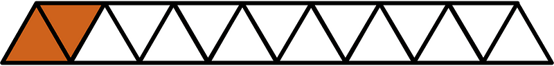 Orange-Brown Triangles Fraction 2:15
