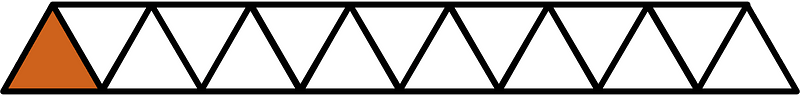 Orange-Brown Triangles Fraction 1:15