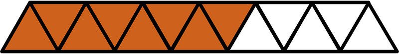 Orange-Brown Triangles Fraction 8:13