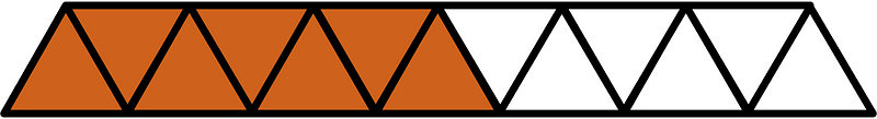 Orange-Brown Triangles Fraction 7:13
