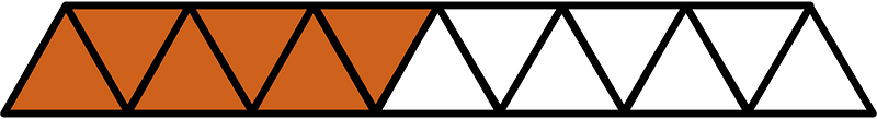 Orange-Brown Triangles Fraction 6:13