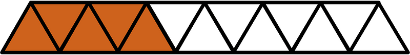 Orange-Brown Triangles Fraction 5:13