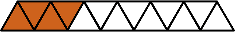 Orange-Brown Triangles Fraction 4:13