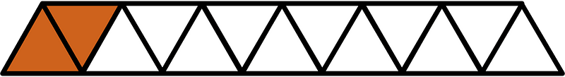 Orange-Brown Triangles Fraction 2:13