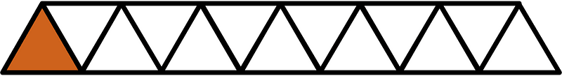 Orange-Brown Triangles Fraction 1:13