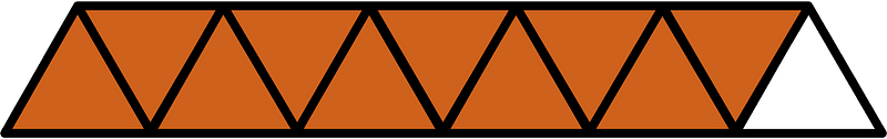 Orange-Brown Triangles Fraction 10:11