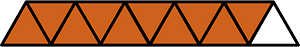 Orange-Brown Triangles Fraction 10:11