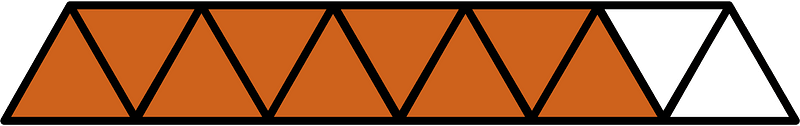 Orange-Brown Triangles Fraction 9:11