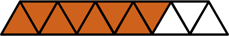 Orange-Brown Triangles Fraction 8:11