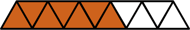 Orange-Brown Triangles Fraction 7:11