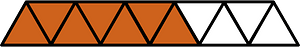 Orange-Brown Triangles Fraction 7:11