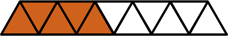 Orange-Brown Triangles Fraction 5:11