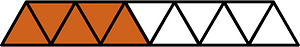 Orange-Brown Triangles Fraction 5:11