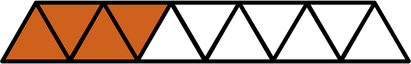 Orange-Brown Triangles Fraction 4:11