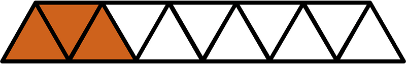 Orange-Brown Triangles Fraction 3:11