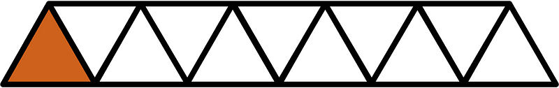 Orange-Brown Triangles Fraction 1:11