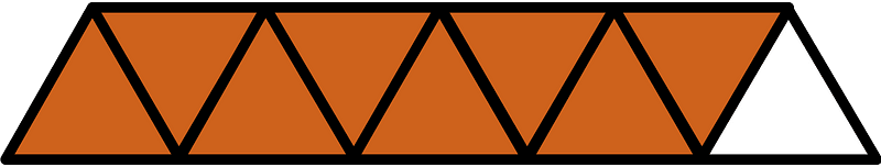 Orange-Brown Triangles Fraction 8:9