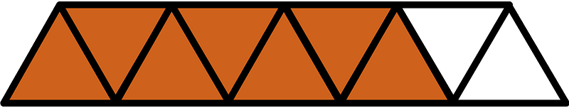 Orange-Brown Triangles Fraction 7:9