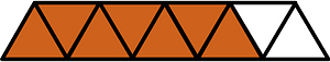 Orange-Brown Triangles Fraction 7:9
