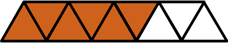 Orange-Brown Triangles Fraction 6:9
