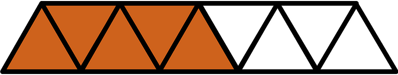 Orange-Brown Triangles Fraction 5:9