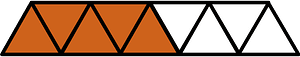 Orange-Brown Triangles Fraction 5:9