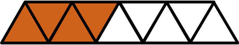 Orange-Brown Triangles Fraction 4:9