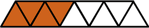 Orange-Brown Triangles Fraction 4:9