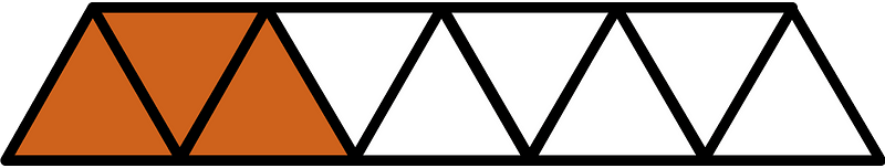 Orange-Brown Triangles Fraction 3:9