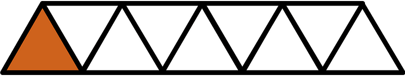 Orange-Brown Triangles Fraction 1:9