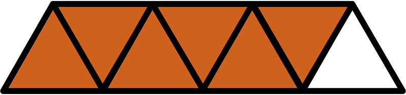 Orange-Brown Triangles Fraction 6:7