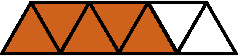 Orange-Brown Triangles Fraction 5:7