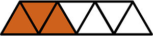 Orange-Brown Triangles Fraction 3:7