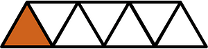 Orange-Brown Triangles Fraction 1:7