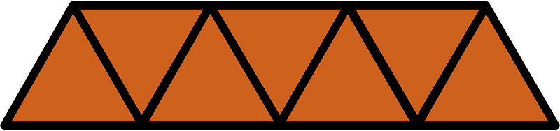 Orange-Brown Triangles Fraction 7:7