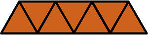 Orange-Brown Triangles Fraction 7:7