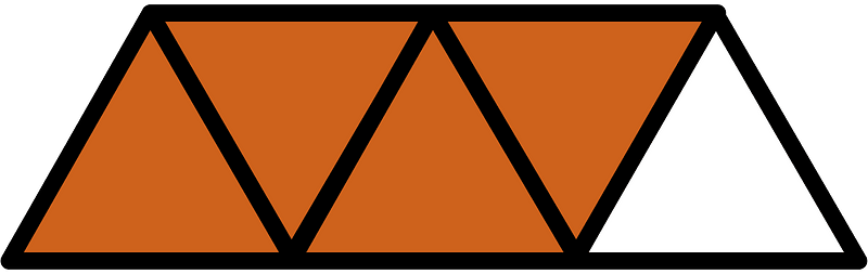 Orange-Brown Triangles Fraction 4:5