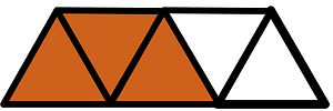 Orange-Brown Triangles Fraction 3:5