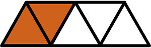 Orange-Brown Triangles Fraction 2:5