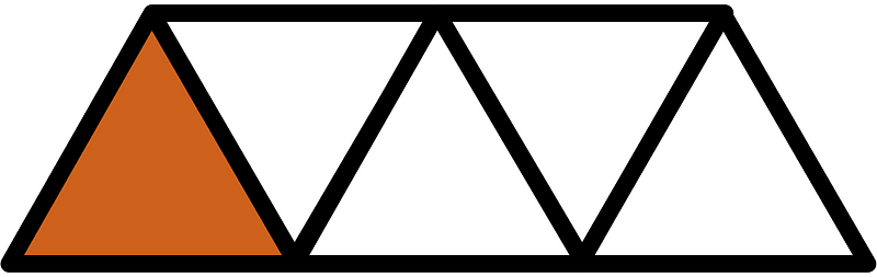 Orange-Brown Triangles Fraction 1:5