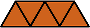 Orange-Brown Triangles Fraction 5:5