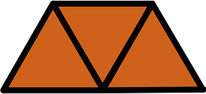 Orange-Brown Triangles Fraction 3:3