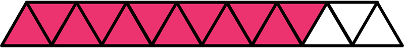 Pink Triangles Fraction 12:15