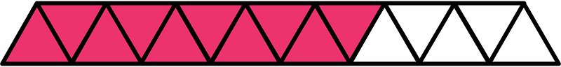 Pink Triangles Fraction 10:15