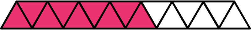 Pink Triangles Fraction 9:15