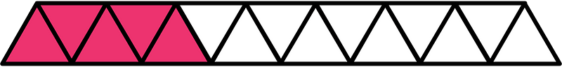 Pink Triangles Fraction 5:15
