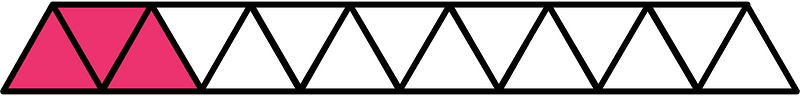 Pink Triangles Fraction 3:15