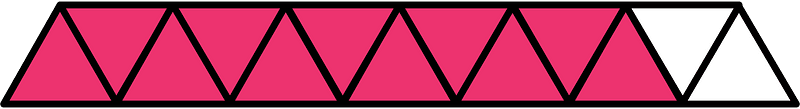 Pink Triangles Fraction 11:13