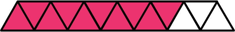Pink Triangles Fraction 10:13