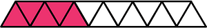 Pink Triangles Fraction 5:13